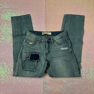 patchwork mid-rise 511 slim levi's jeans